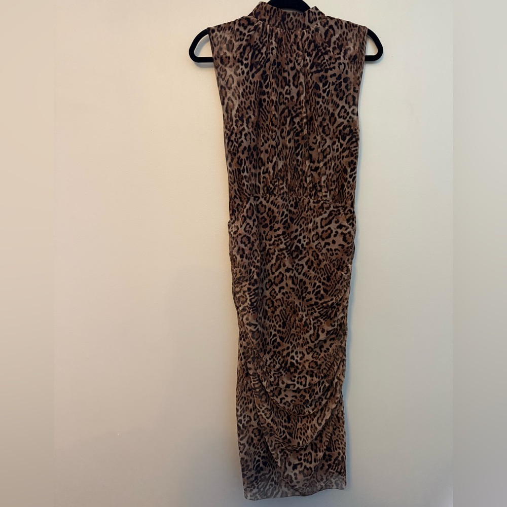Chico's Brown and Black Leopard Print Sleeveless Dress